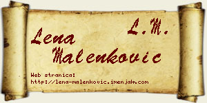 Lena Malenković vizit kartica